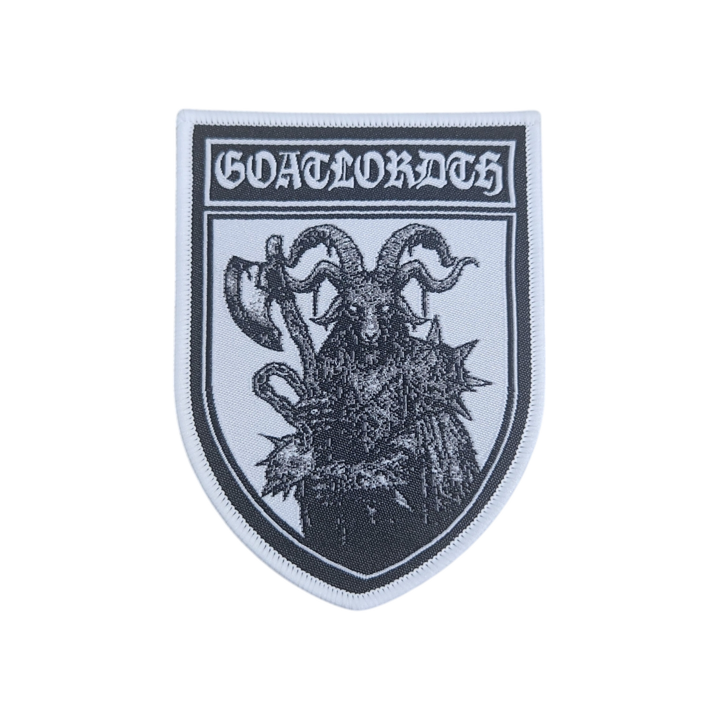 Goatlordth Records Crest Patch White