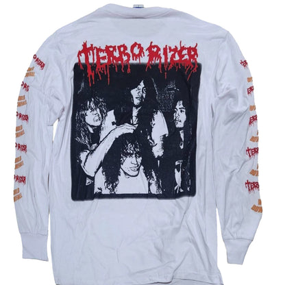 TERRORIZER - World Downfall White Longsleeve Tshirt