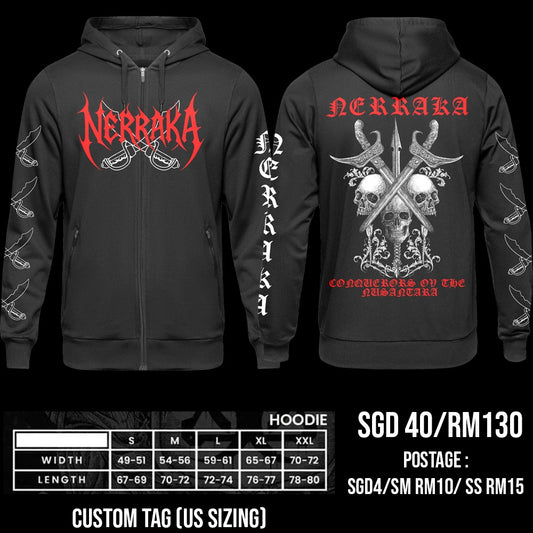 [Pre-Order] NERRAKA - Conquerors ov the Nusantara Zipper Hoodie (New)