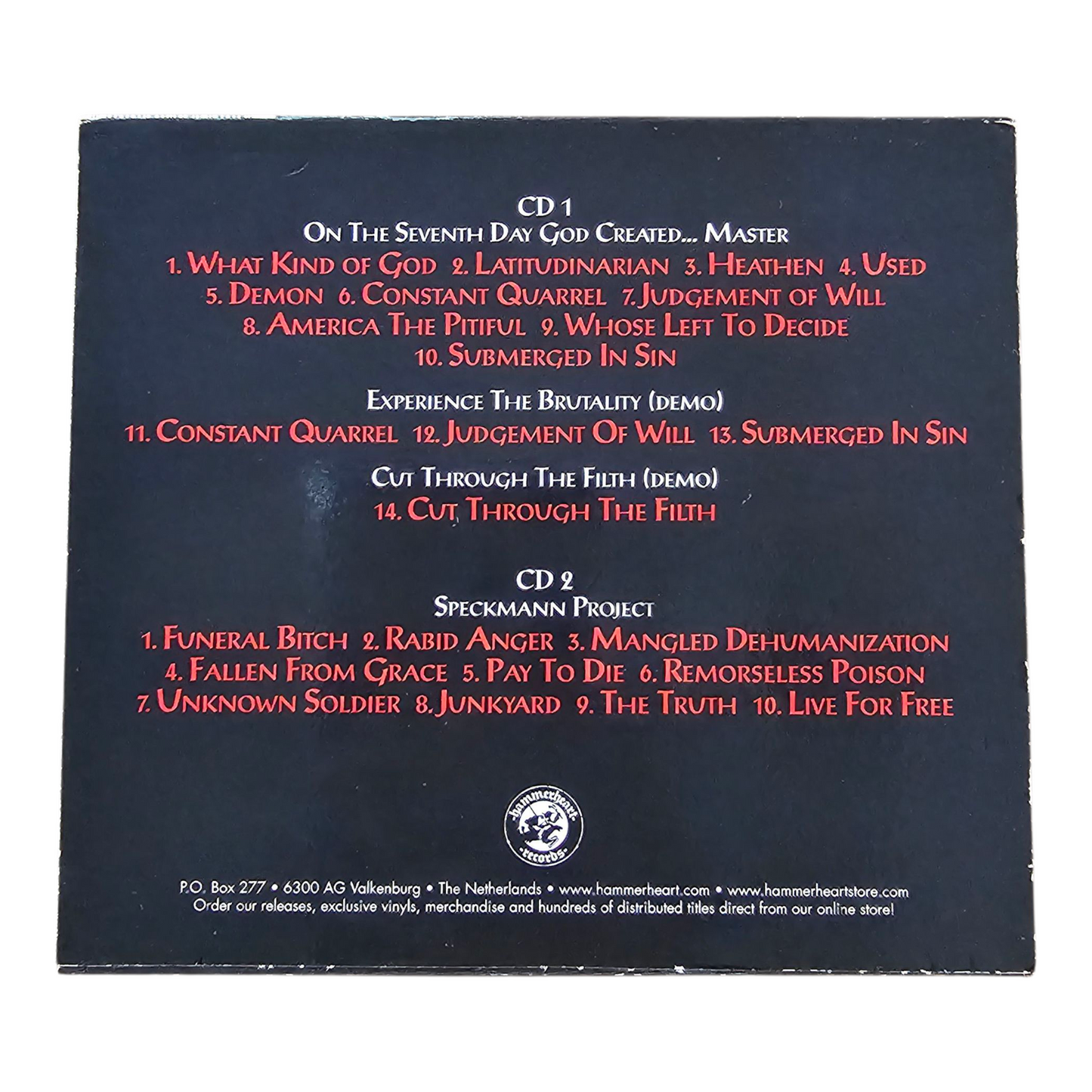 [Death Thrash] MASTER - On the Seventh Day God Created... Master CD (Used)