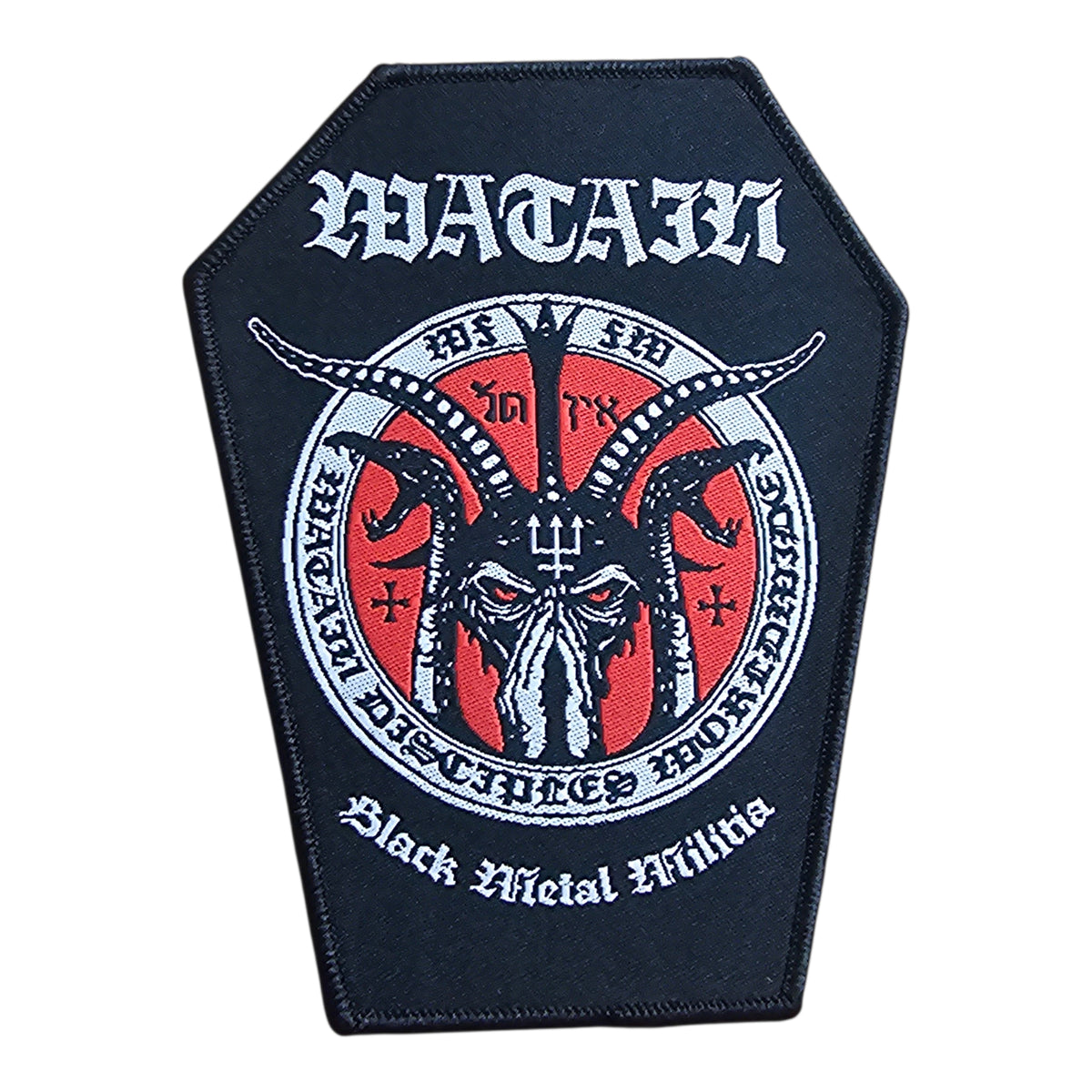 WATAIN- Black Metal Militia patch (Black Border)