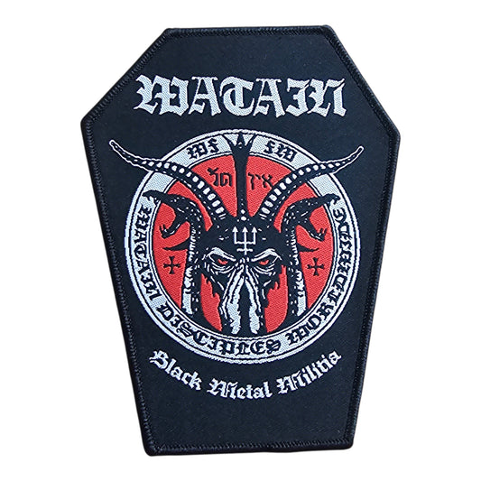 WATAIN- Black Metal Militia patch (Black Border)