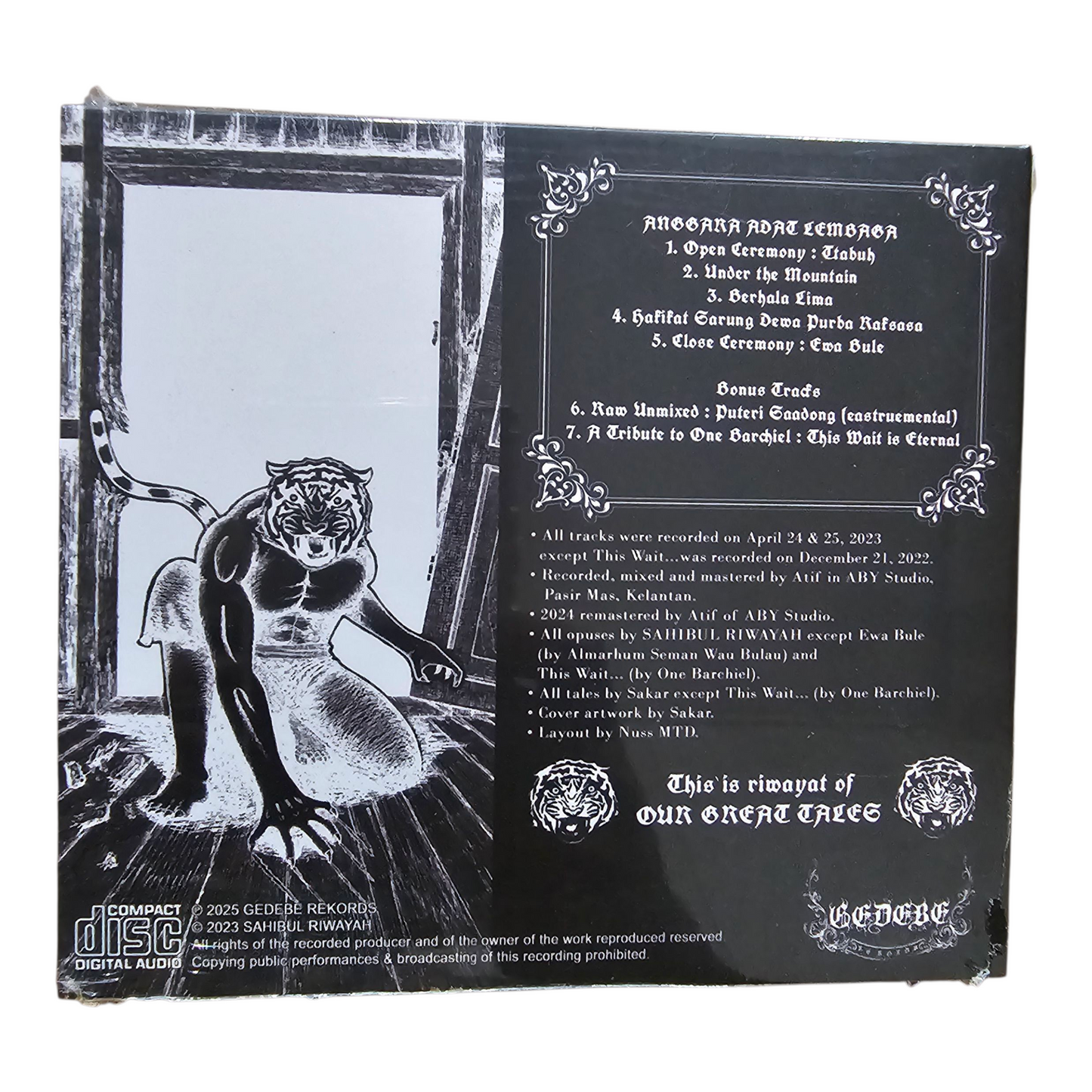 [Black Metal] SAHIBUL RIWAYAH - Anggara Adat Lembaga CD (New)